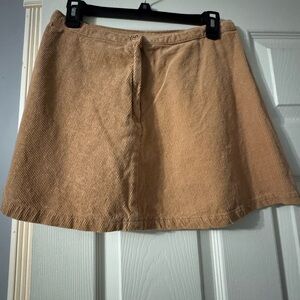 Forever 21 Tan Corduroy Mini Skirt